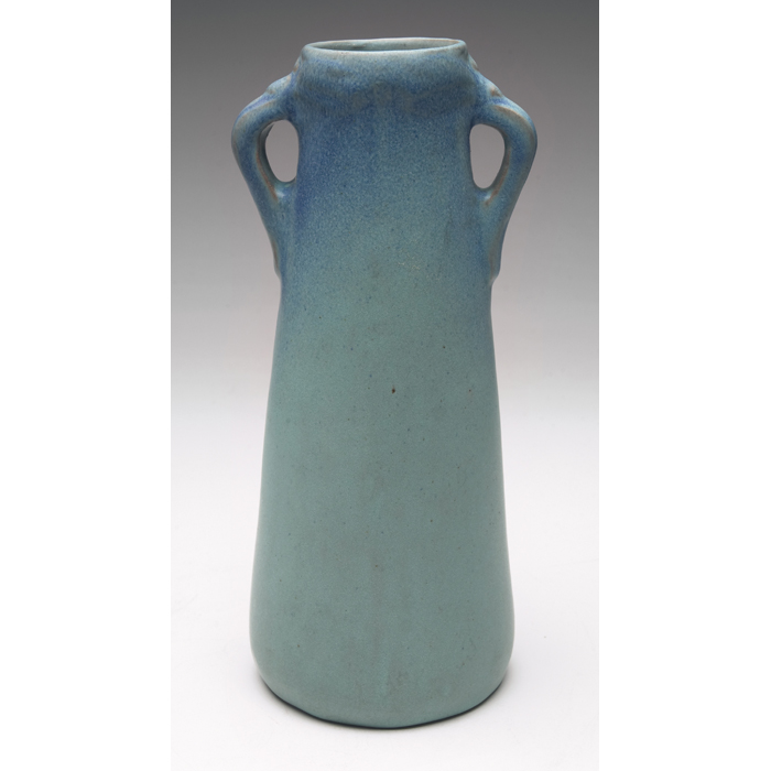 Appraisal: Van Briggle vase c double handled form under a multi-toned