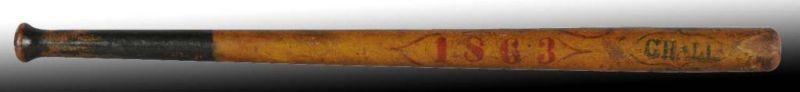 Appraisal: Early Wooden Folk Art Baseball Bat Description Painted Marked in