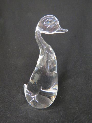 Appraisal: Steuben Crystal Figurine of a Duck tall signed excellent