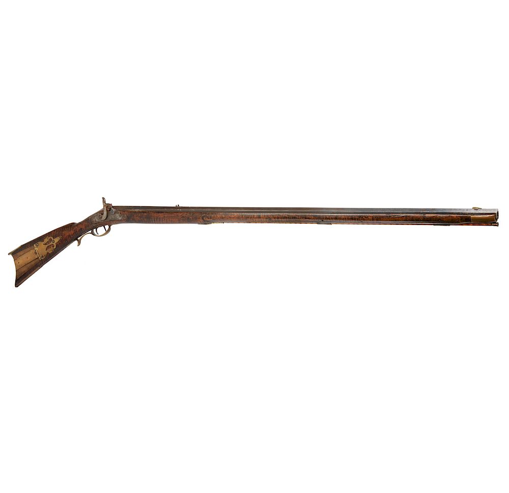 Appraisal: Kentucky Percussion Rifle A very handsome and interesting Kentucky Pennsylvania