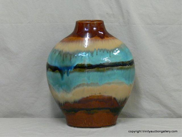 Appraisal: Hand Formed Painted and Glazed Clay Pottery Vase Native American