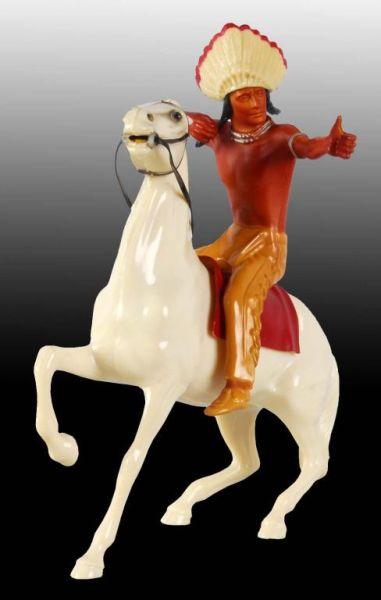 Appraisal: Hartland Brave Eagle Rider with Horse Description Plastic Semi-rearing white