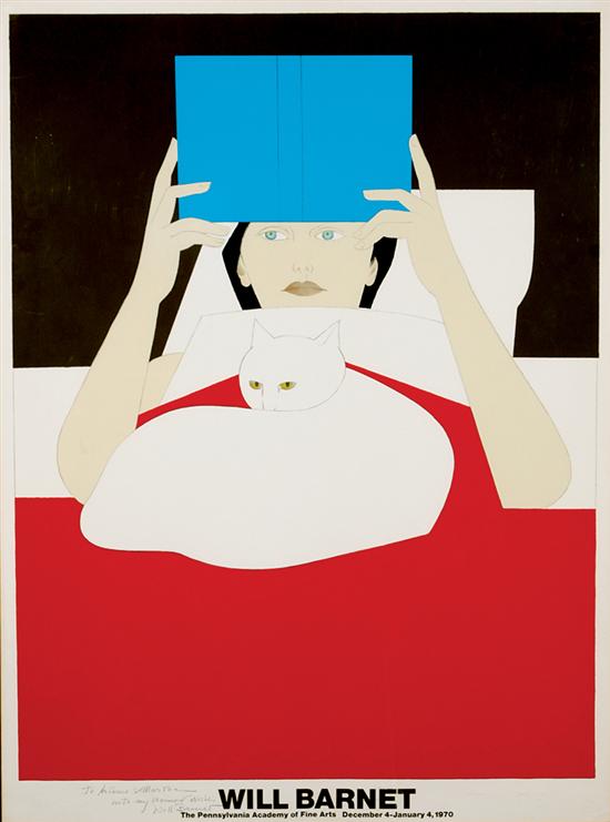 Appraisal: Will R Barnet New York Massachusetts b WOMAN READING WITH