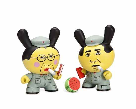 Appraisal: Frank Kozik Smokin' Jiang Qing and Mao Dunny modern vinyl