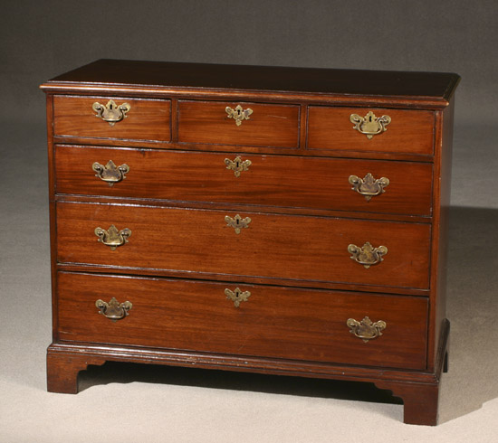 Appraisal: George III Mahogany Chest of Drawers Circa Top with repaired