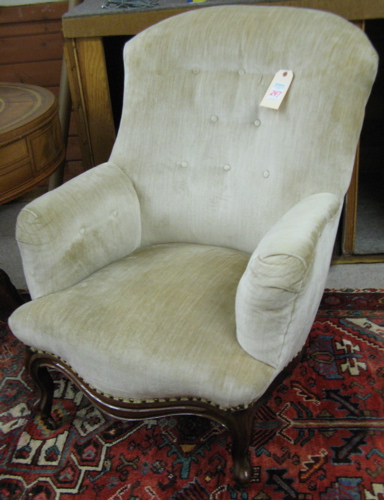 Appraisal: VICTORIAN ARMCHAIR Rococo Revival design American late th century fully