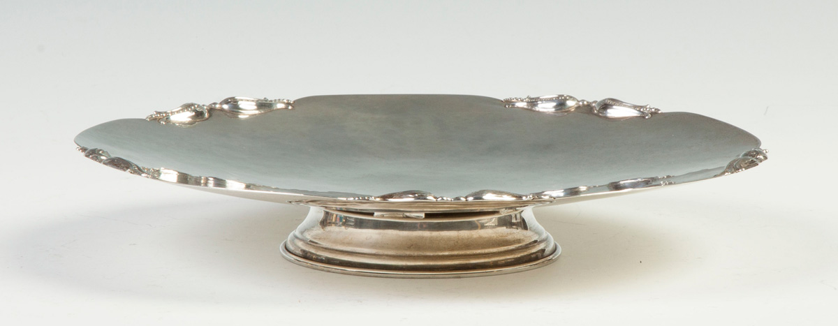 Appraisal: Sterling Silver Hand Hammered Tazza Makers mark illeg ozt