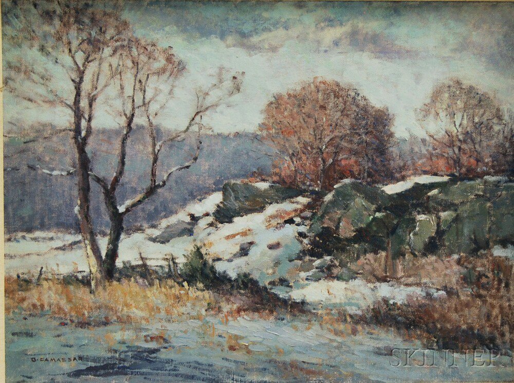 Appraisal: Gershon Camassar American - Ledges in Snow Signed l l