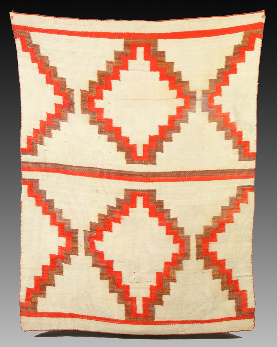 Appraisal: Navajo Wearing Blanket Stepped diamond design