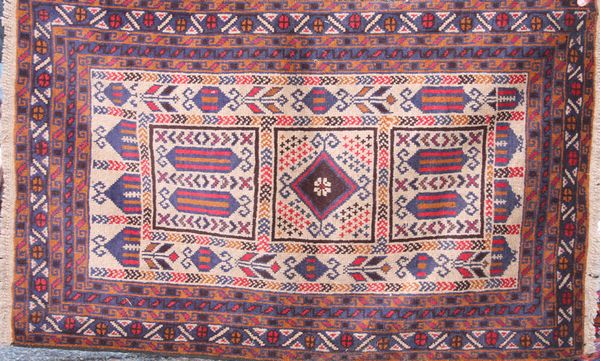 Appraisal: Tribal rugTribal rug ' x ' EST