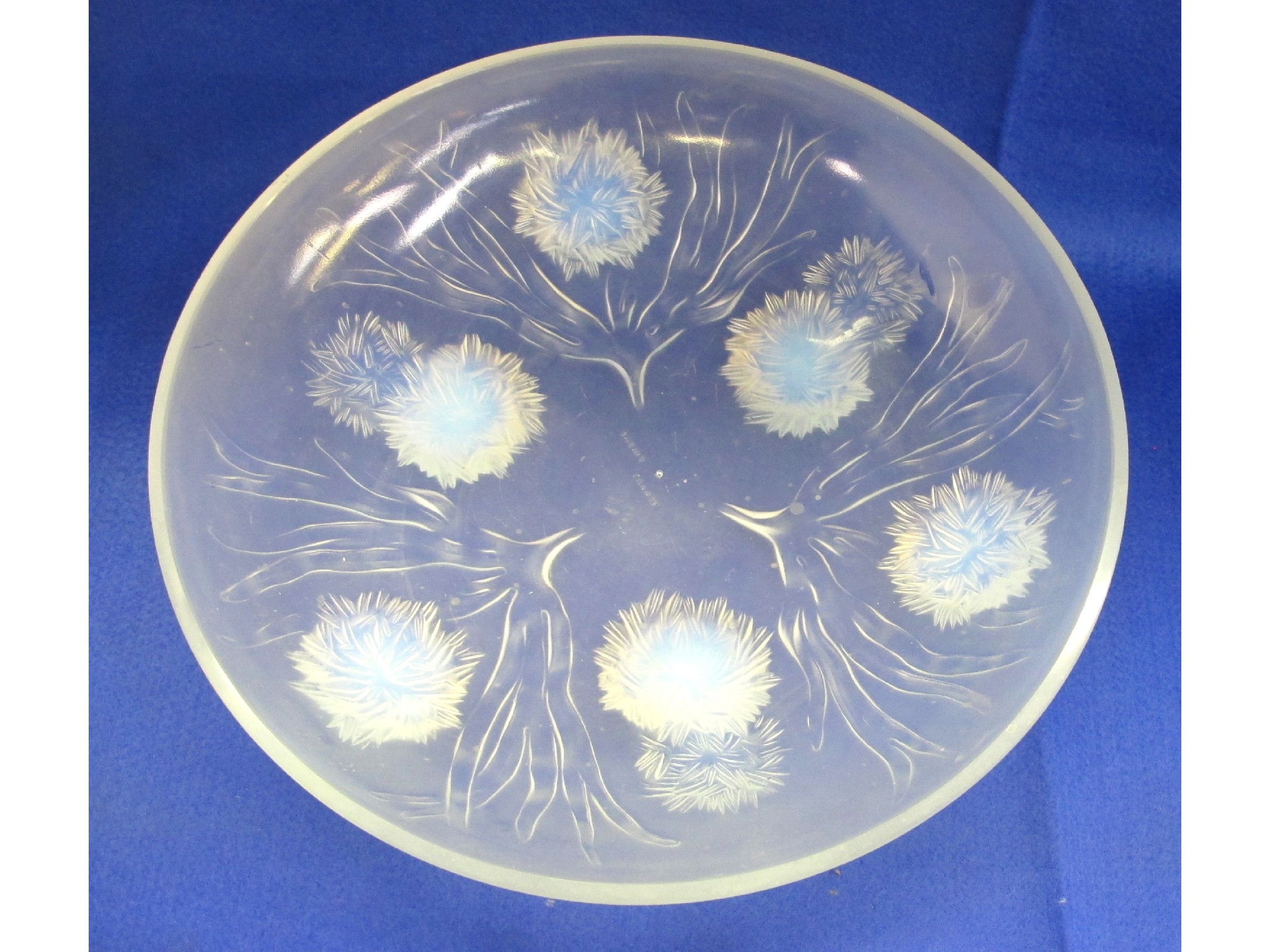 Appraisal: Sabino iridescent moulded glass bowl