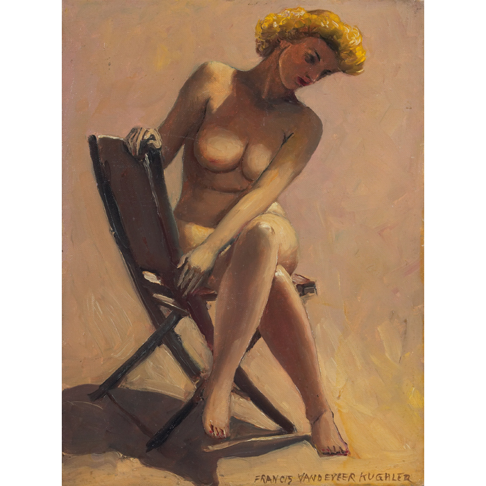 Appraisal: William Francis Vandeveer Kughler ''Nudes '' c two oils on