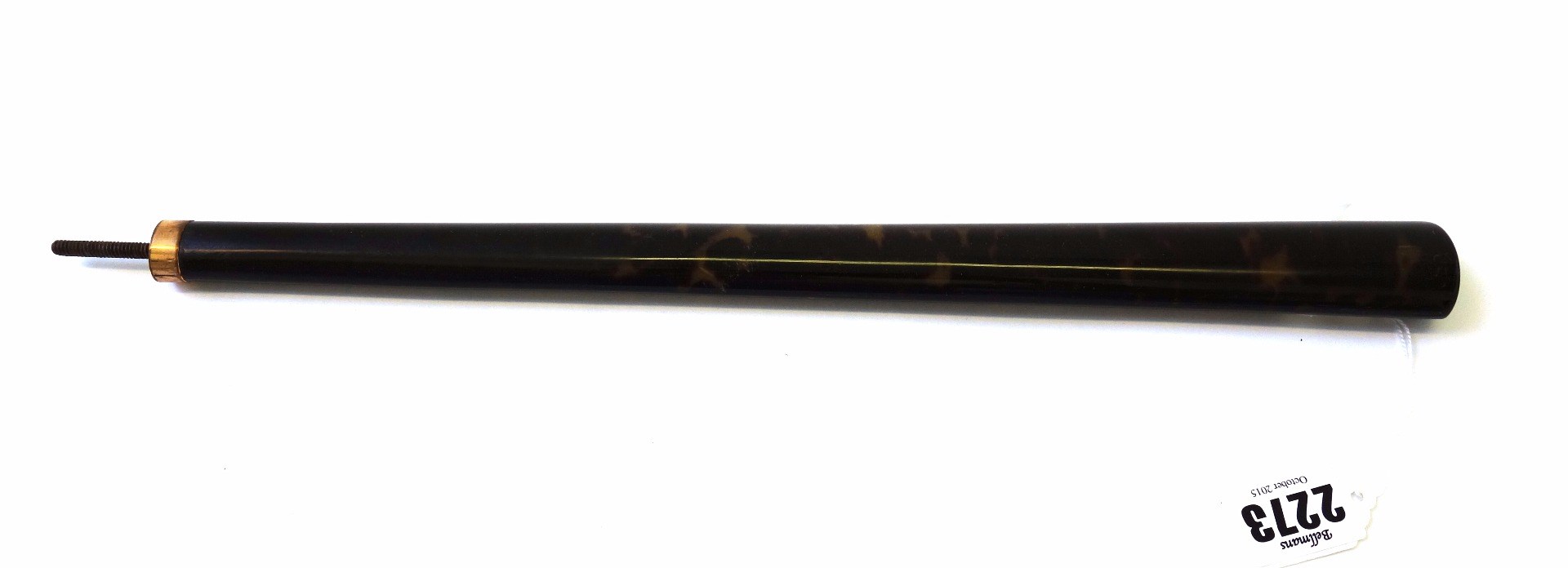 Appraisal: A Victorian tortoiseshell parasol handle of oval tapering form with