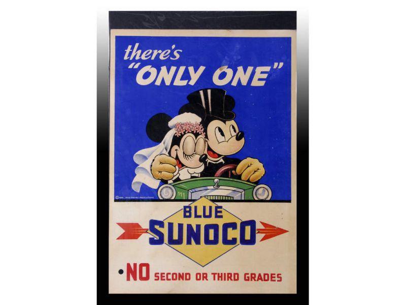 Appraisal: Walt Disney Mickey and Minnie Mouse Sunoco Ad Description ''