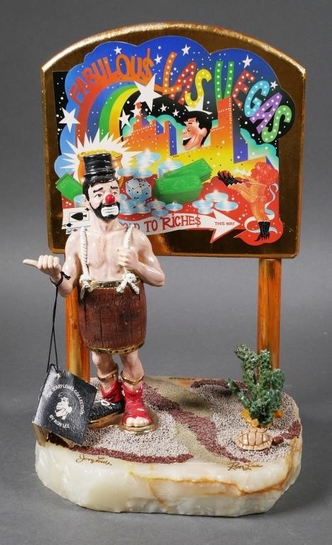 Appraisal: RON LEE - limited edition clown in front of billboard