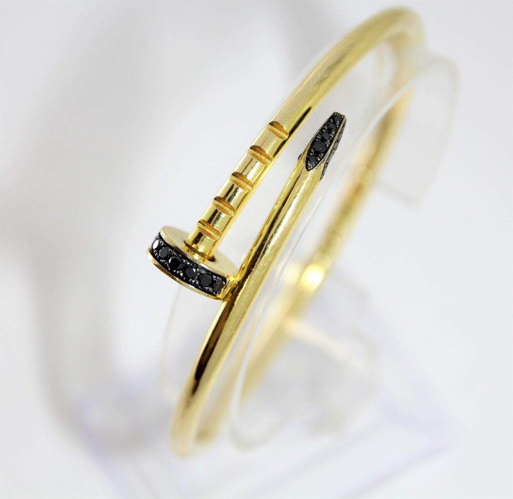 Appraisal: JUSTE UN CLOU CARTIER STYLE K GOLD NAIL BRACELET th