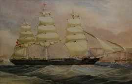 Appraisal: Frederick Garling - The Clipper Ship British Flag off Sydney