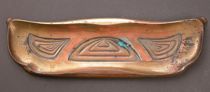 Appraisal: Art Nouveau Pen Tray Art nouveau pen tray has incised