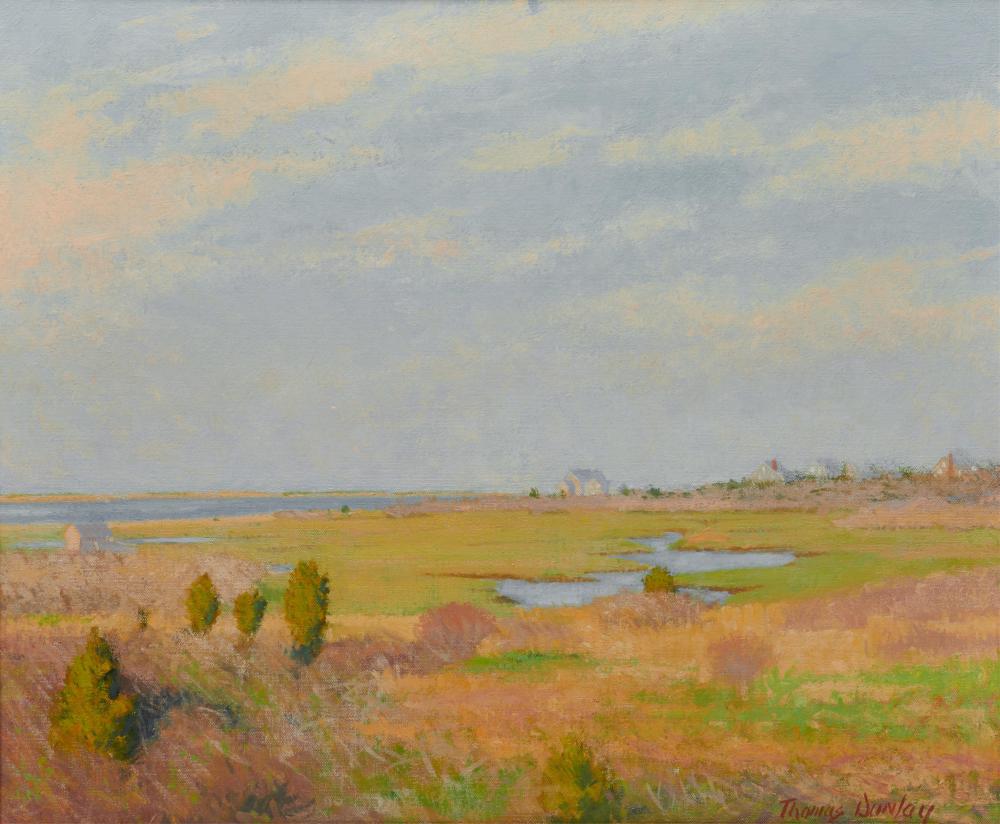 Appraisal: THOMAS DUNLAY American b Nantucket View oil on canvas signed