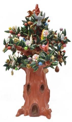 Appraisal: Mexican Folk Art earthenware arboles de la vida Tree of