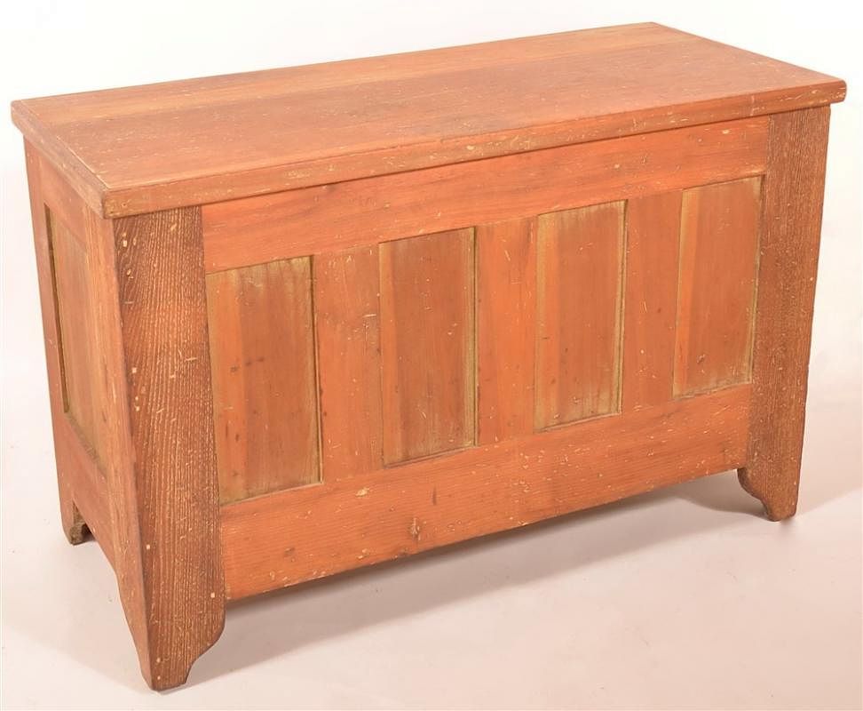 Appraisal: th C Mixed Wood PA Flour Bin th C Mixed