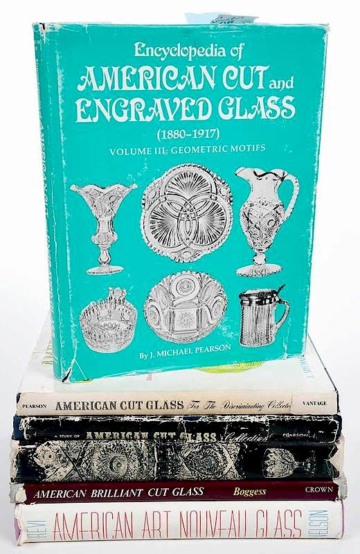 Appraisal: Appx Cut Glass Reference Books American Art Nouveau Glass American