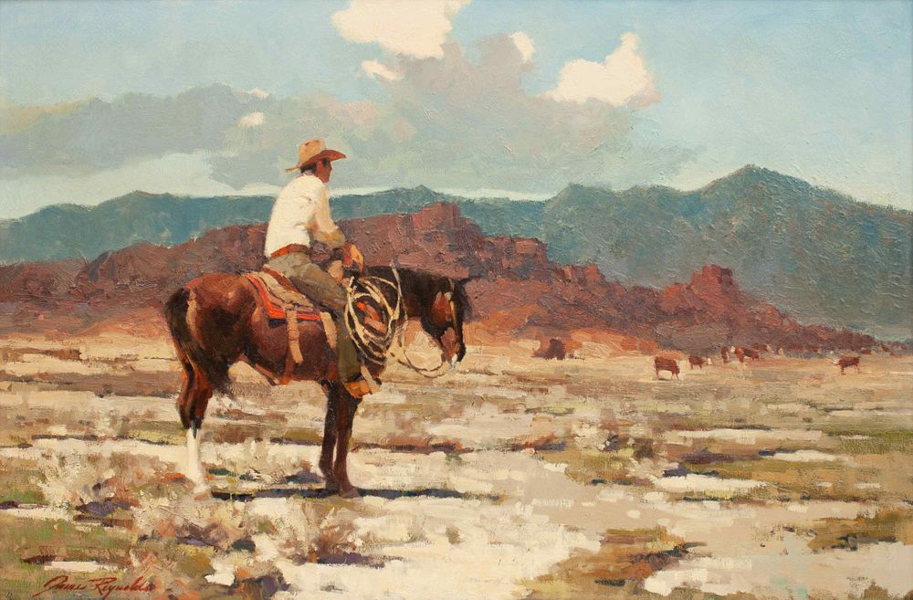 Appraisal: James Reynolds American Watching the Herd James Reynolds American Watching