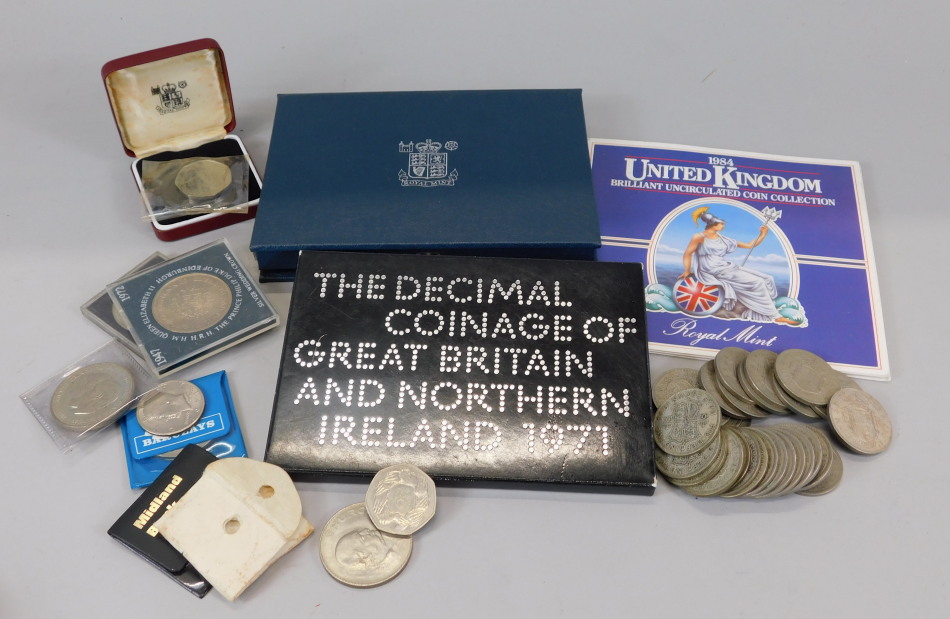 Appraisal: A collection of coins to include a mint proof set