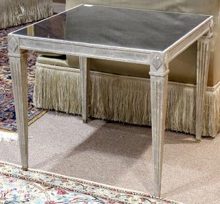 Appraisal: Neoclassical style silvered occasional table Neoclassical style silvered occasional table