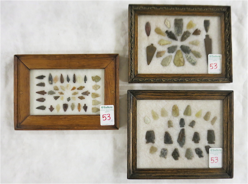 Appraisal: COLLECTION OF MID WESTERN NATIVE AMERICAN ARROW POINTS including bird