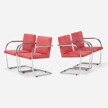 Appraisal: Ludwig Mies van der Rohe TUBULAR BRNO CHAIRS SET OF