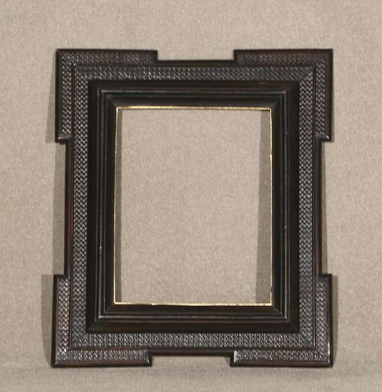 Appraisal: Dutch Baroque Style Dark-Brown Lacquered Ripple-Molded Wood Frame th Century