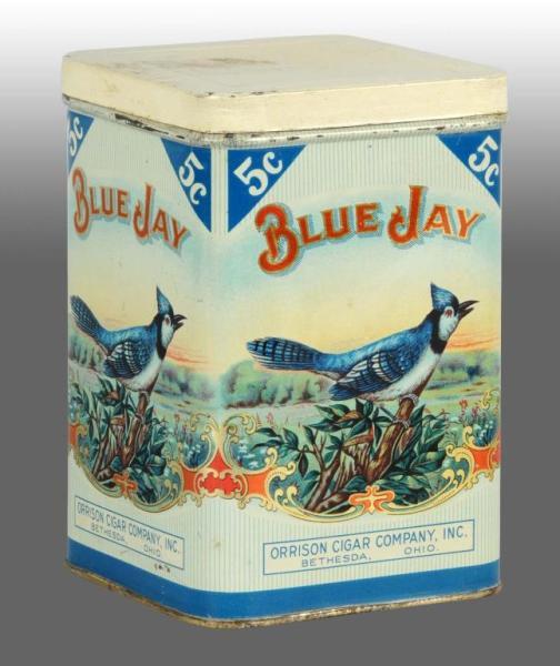 Appraisal: Blue Jay Cigar Tin Description Great looking piece with stunning