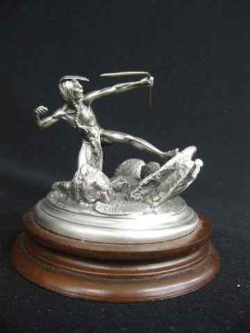 Appraisal: Chilmark Pewter Figurine ''Last Arrow'' artist Polland limited edition in