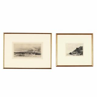 Appraisal: Pair of Rocky Coastline Etchings the first David Young Cameron