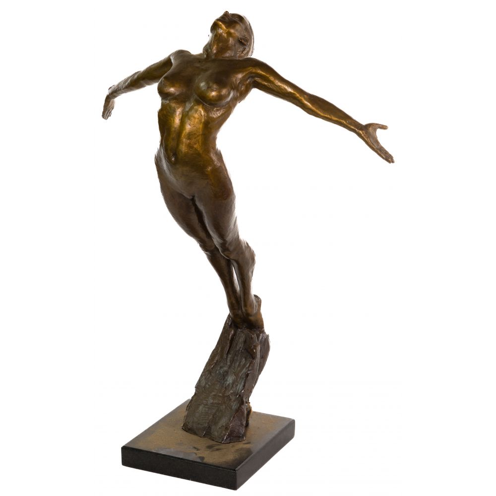 Appraisal: VICTOR ISSA AMERICAN B FREEDOM BRONZE SCULPTURE signed and dated