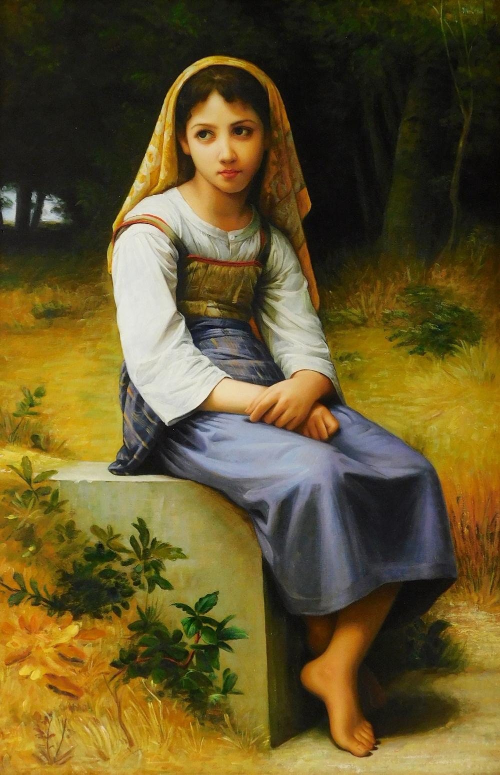 Appraisal: After William Adolphe Bouguereau French Italian - th C oil