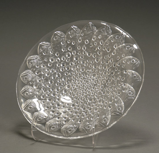 Appraisal: Lalique Molded Glass 'Roscoff' Centerbowl Model Introduced Marcilhac - The