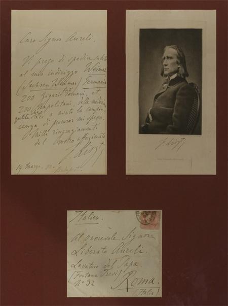 Appraisal: LISZT FRANZ Autograph letter signed F Liszt Estimate -