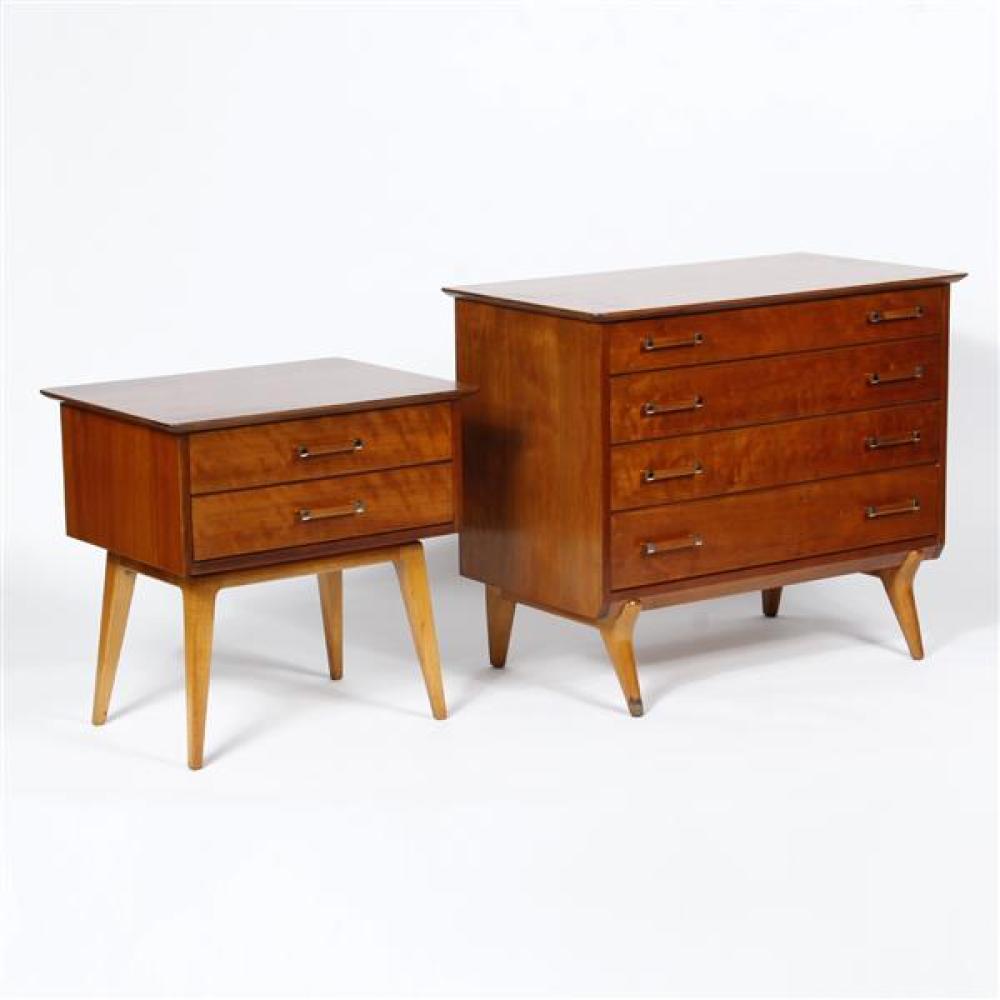 Appraisal: RENZO RUTILLI JOHNSON FURNITURE CO DRESSER AND NIGHT STAND IN