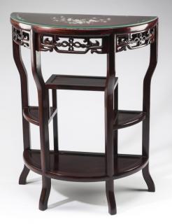 Appraisal: Chinese rosewood console table with mother of pearl Chinese rosewood