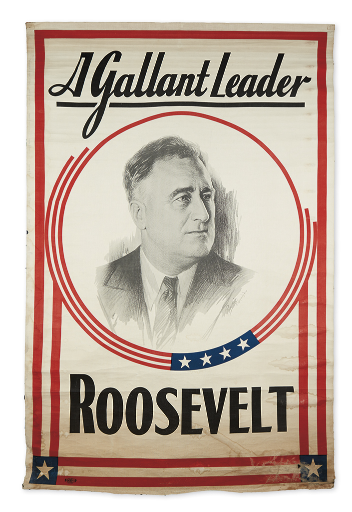 Appraisal: ROOSEVELT FRANKLIN D A Gallant Leader Roosevelt Lithograph on linen