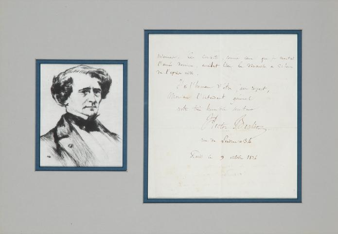 Appraisal: BERLIOZ HECTOR Autograph letter in French boldly signed two pages