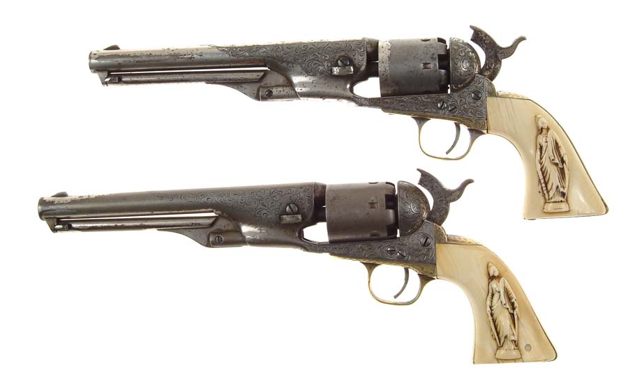 Appraisal: ENGRAVED PAIR OF COLT MODEL NAVY REVOLVERS Cal SN Usual