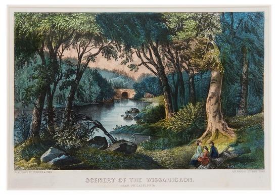 Appraisal: CURRIER IVES Scenery of the Wissahickon Near Philadelphia New York