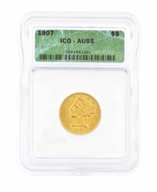 Appraisal: A U S Liberty Gold Coin the half eagle coin