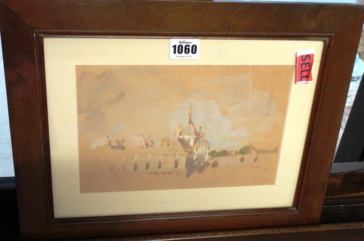 Appraisal: John Ward - Chateau de Chantilly watercolour signed and dated