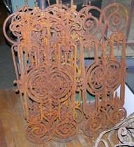 Appraisal: A Lot of Antique Wrought Iron Wrought iron with fancy