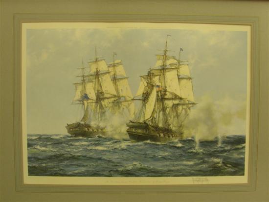 Appraisal: Montague Dawson signed limited edition print entitled The action between