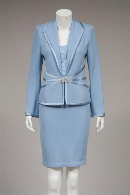 Appraisal: Three St John Evening skirt suits In baby blue cream